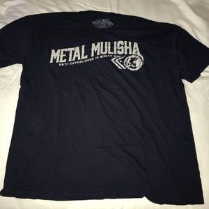 SOLD Men’s navy blue Metal Mulisha shirt